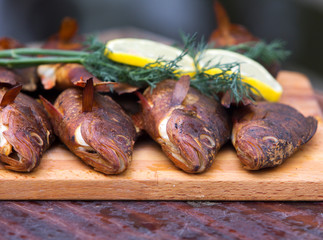 Homemade smoked fish
