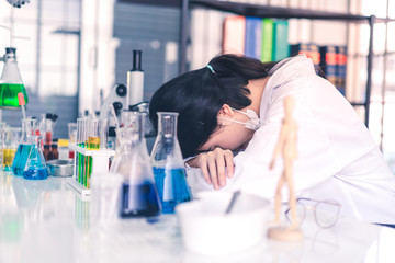Young scientists are stressed out due to some experimental problems.