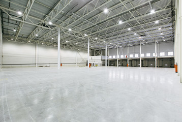 Interior of empty warehouse