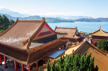 traditional roof at Wenwu temple