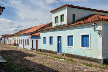 Traditional portuguese colonial architecture in Alcantara, Brazil