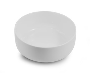 white bowl on white background