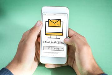 E MAIL MARKETING CONCEPT ON SCREEN