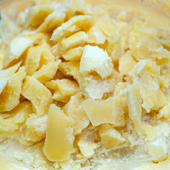 Small pieces of fresh cheese.