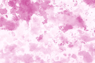 Pink ink and watercolor textures on white paper background. Paint leaks and ombre effects. Hand painted abstract image.