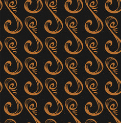 Seamless texture with abstract vintage swirl elements. Repeating pattern. Can be used as wallpaper, desktop, wrapping, fabric or background for your blog, covers, cards.