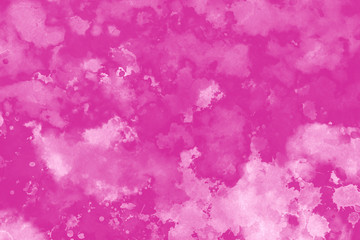 Pink ink and watercolor textures on white paper background. Paint leaks and ombre effects. Hand painted abstract image.
