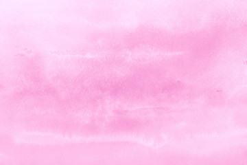 Pink ink and watercolor textures on white paper background. Paint leaks and ombre effects. Hand painted abstract image.