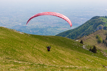 Paraglider in Mount Grappa