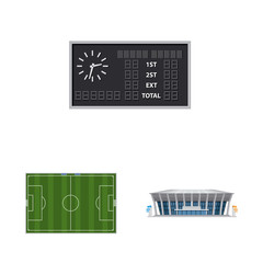 Vector illustration of soccer and gear sign. Set of soccer and tournament vector icon for stock.