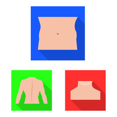 Fototapeta premium Vector design of human and part icon. Set of human and woman vector icon for stock.