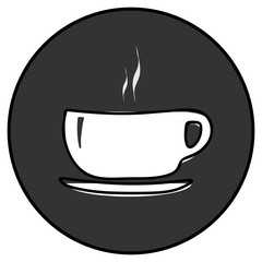 Cup icon vector illustration on dark background