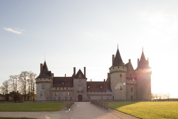 Fototapeta na wymiar Front Way Chateau de Sully-sur-Loire, France