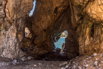 Cave on the Southern Italian Mediterranean Coast