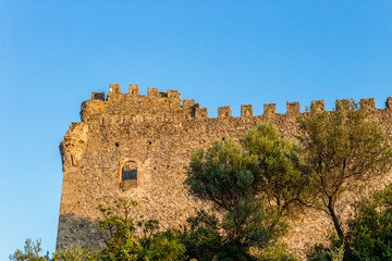 Obraz premium Kapetanakis yard - the medieval fortress in Messenia near Kalamata