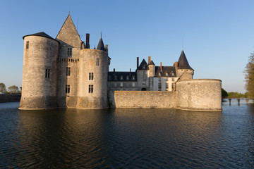 Fototapeta na wymiar Castle Sully-sur-Loire, France Waterside