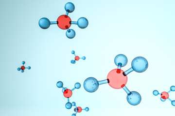 transparent CH4 background, 3d rendering