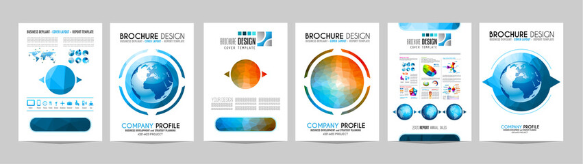 Brochure template, Flyer Design or Depliant Cover for business purposes.