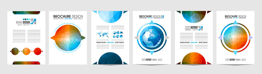 Brochure template, Flyer Design or Depliant Cover for business purposes.