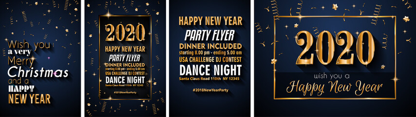 2020 Happy New Year Background for your Seasonal Flyers and Greetings Card or Christmas