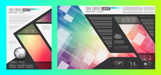 Brochure template, Flyer Design or Depliant Cover for business purposes.