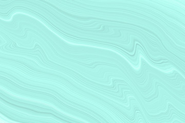 A wave pattern of white and blue. The background is turquoise with streaks and curved lines.