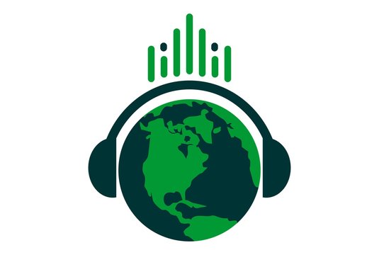 music world headset headphone listen logo icon