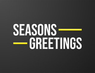 Seasons Greetings typography black background for T-shirt and apparel graphics, poster, print, postcard