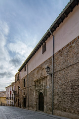  passageway between old houses  in the historic center of Cuenca.