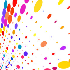 The abstract image of multicolored bubbles on a white background  for text, banner, poster, label, sticker, layout
