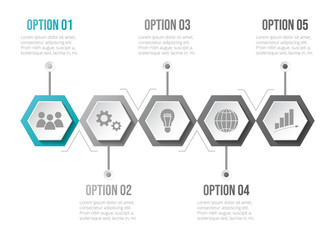 Infographic with business icons. Vector