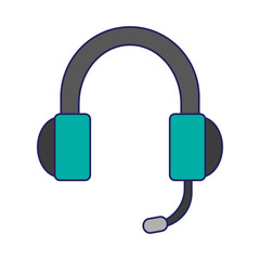 music headphones symbol cartoon