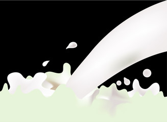 Fototapeta premium splashing oat milk vector design