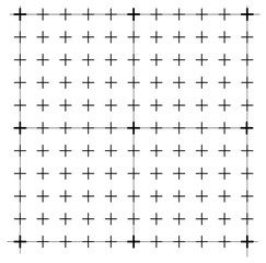 Measured grid. Graph plotting grid. Corner ruler with measurement isolated on the white background. Vector graph paper template background.