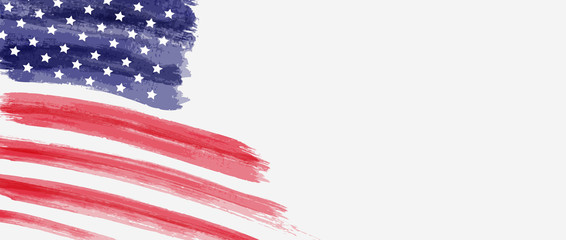 Background with USA painted flag