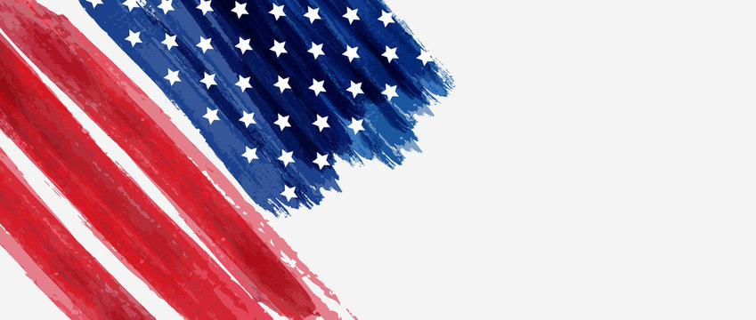 Background with USA painted flag