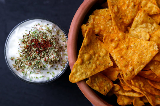 greek yoghurt with chips crisps