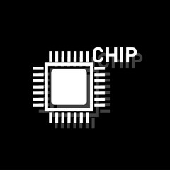 Chip icon flat