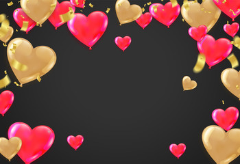 Valentines day. banner template background Colorful Balloons. With Colorful Balloons  Party & Sale Design Happy Luxury