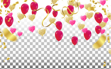 Valentines day. banner template background Colorful Balloons. With Colorful Balloons  Party & Sale Design Happy Luxury