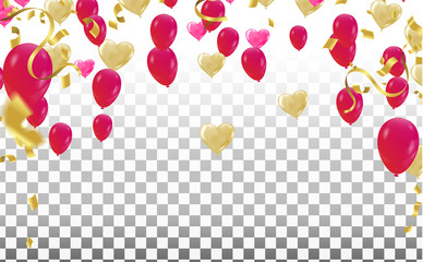 Valentines day. banner template background Colorful Balloons. With Colorful Balloons  Party & Sale Design Happy Luxury