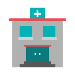 Obraz premium Hospital building symbol isolated
