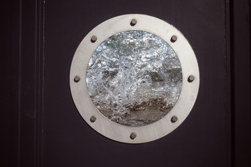 Porthole or window of a diving submarine