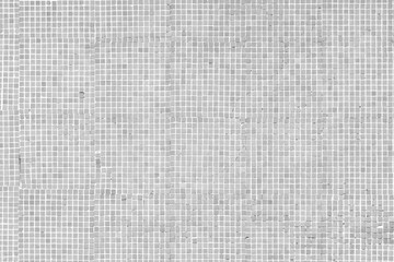 Gray Mosaic Ceramic Tiles Wall Texture Background with White Filling
