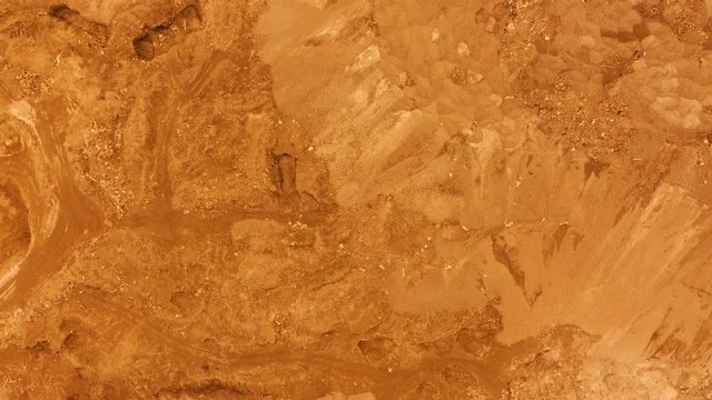 Aerial view. flight over the surface of planet Mars