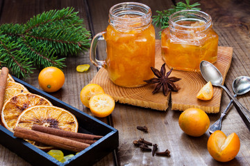 Homemade orange jam.