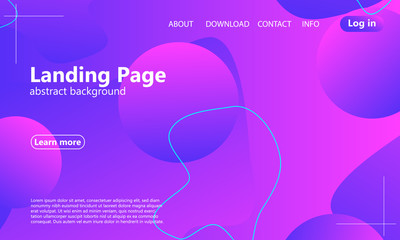 Obraz premium Website landing page. Fluid background. 