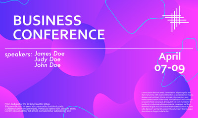 Business conference invitation design template