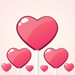 Candy hearts cartoon ,Vector illustration, Concept for Valentines day