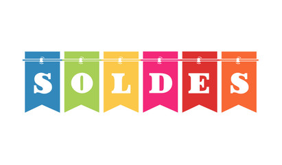 Symbole coloré soldes 